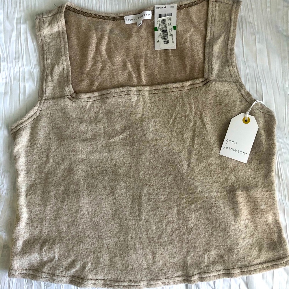 Large Beige crop top